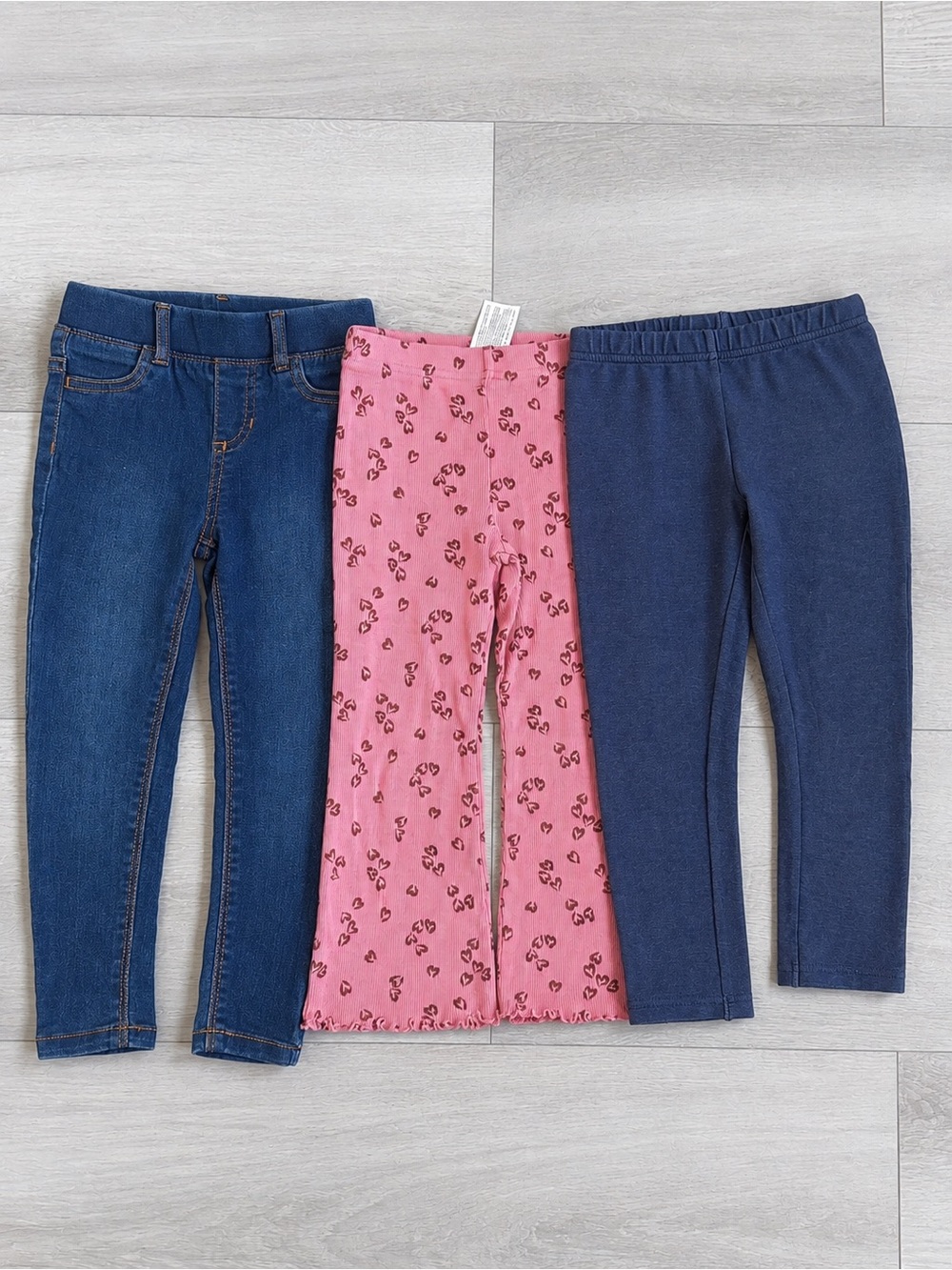 Joe Fresh Carter’s Girls Pants Bundle Size 4 Jeans Leggings Flare 3 Pc